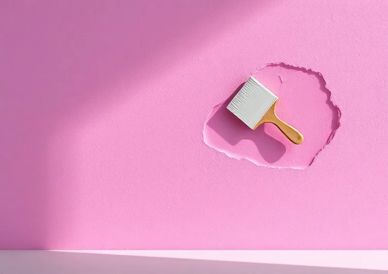 Application d'un enduit décoratif à la lisseuse sur un mur